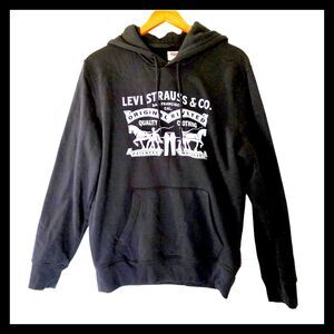 Levi's Men's Hoodie Long Sleeve Pullover Casual Graphic Logo Hooded Sweatshirt S